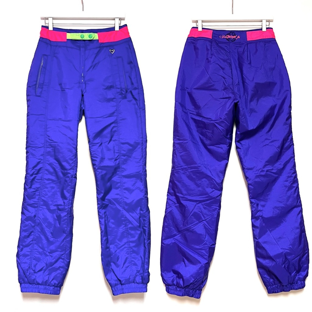 Obermeyer Vintage Eighties Ski Pants Women’s Size 12 Purple Snowboard Bright On